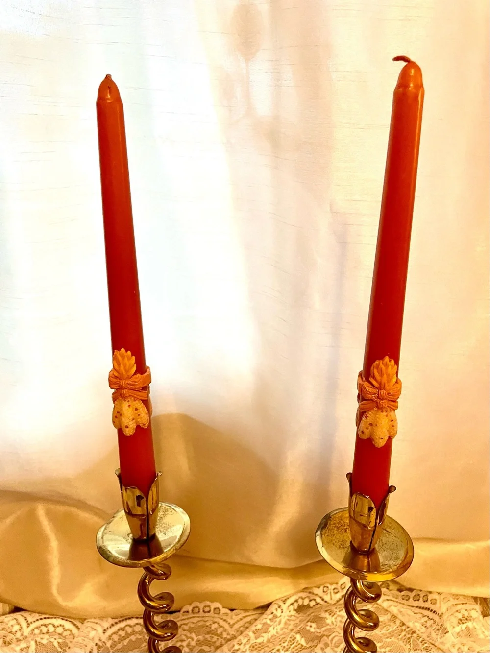 Orange Decorative Taper Candles -